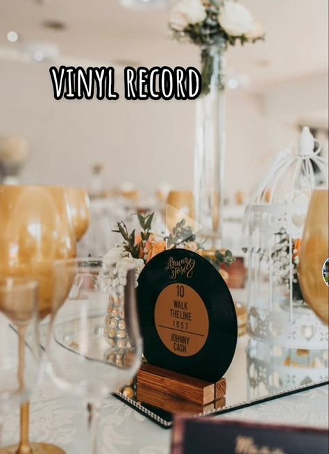 Table number Record Table Decor Wedding, Band Table Names Wedding, Album Cover Table Numbers, Records Seating Chart, Record Table Numbers Wedding, Vinyl Centerpieces, Vinyl Record Table Numbers, Vinyl Record Centerpiece Ideas, Record Centerpieces Ideas