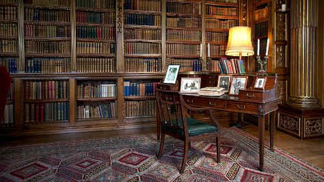 Downton Abbey Lavender Tea Bread Highclere Castle Interior, Downton Abbey House, Lord Grantham, Library Corner, American Castles, Real Castles, Book Obsession, Highclere Castle, Downton Abby