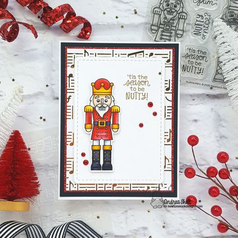 Nutcracker Christmas Cards Handmade, Ballet Cards, Nutcracker Cards, Music Stencil, Nutcracker Card, School Christmas Cards, Nutcracker Christmas Card, Nutcracker Crafts, Santa Stamp