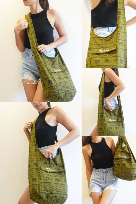 Bed Caddy, Sling Bag Pattern, Tie Dye Bags, Thai Fabric, Look Expensive, Song Status, Be Beautiful, Font Styles, Price Tag