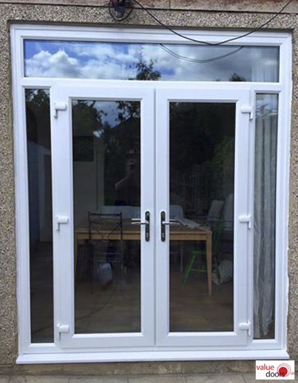 Upvc Sliding Windows, French Doors With Side Panels, Doors With Side Panels, Traditional French Doors, Sliding Window Design, Aluminium Door Design, Glass Entrance Doors, Upvc French Doors, External French Doors