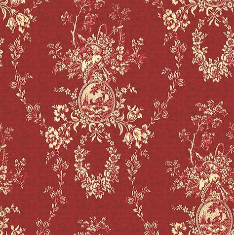 Country House Colors, Studio Bathroom, Widget Wallpaper, Picking Paint Colors, Towel Folding, Royal Bedroom, Red Toile, Floral Toile, Antique Wallpaper