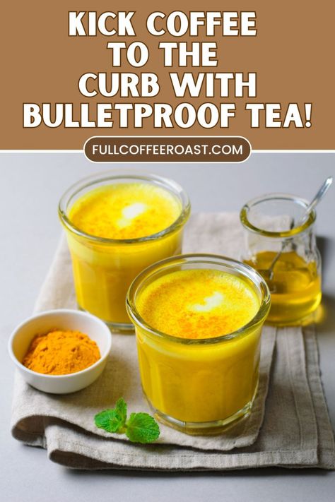 Try this delectable bulletproof tea recipe that staves off hunger and fuels your day, minus the caffeine! Save it now and visit fullcoffeeroast.com for more keto-friendly recipes! Bulletproof Tea, Bulletproof Coffee Benefits, Magic Bullet Recipes, Caffeine Free Tea, Coffee Facts, Coffee Business, Keto Drink, Bulletproof Coffee, Bullet Proof