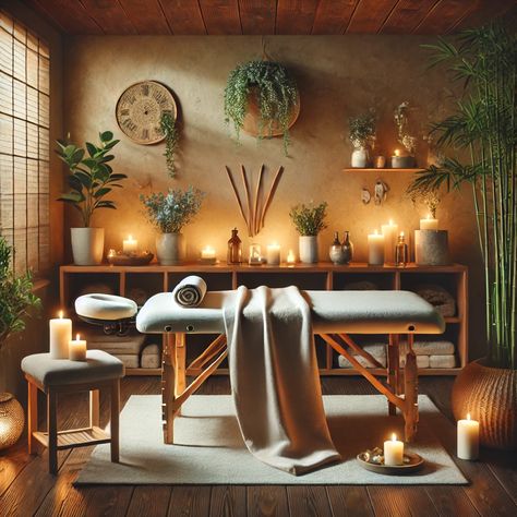 Turn off the world and tune into relaxation. 🌙 Book a massage today for some much-needed 'me time.' #MeTime #MassageBliss Massage Spa Design, Massage Room Ideas, Home Massage Room, Healing Room Ideas, Zen Room Decor, Spa Massage Room, Therapy Rooms, Massage Room Decor, Massage Therapy Rooms