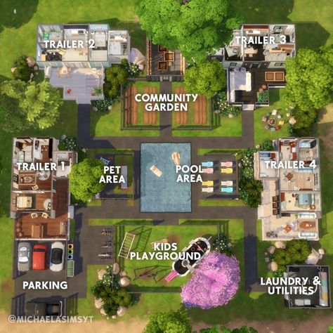 Casas The Sims Freeplay, Sims 4 Houses Layout, Lotes The Sims 4, Sims Challenge, Sims 4 House, Sims Freeplay Houses, Die Sims 4, Sims 4 Challenges, Sims 4 House Plans