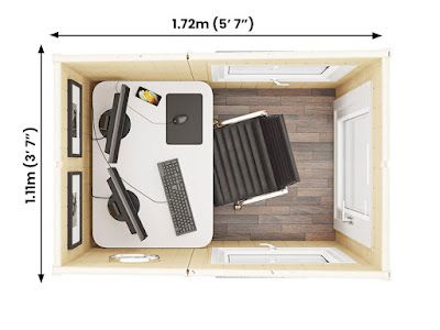 Micro Home Office, Small Garden Office Pod, Garden Office Uk, Micro Office, Work Pod, Home Study Rooms, Small Office Design Interior, Battle Stations, Micro Garden