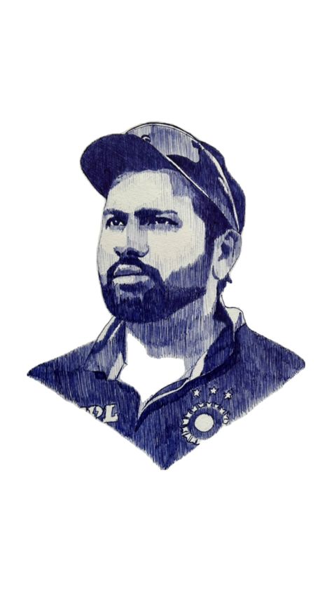 Hitman Rohit Sharma Sketch, Rohit Sharma, Pen Sketch, Sketch, Pen, Quick Saves