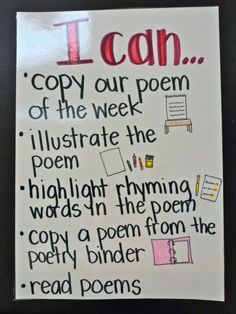 Poetry Center Kindergarten Poetry, Poetry Stations, Literacy Work Stations, Poetry Center, Teaching Poetry, Poetry Ideas, Work Stations, Literacy Stations, First Grade Reading