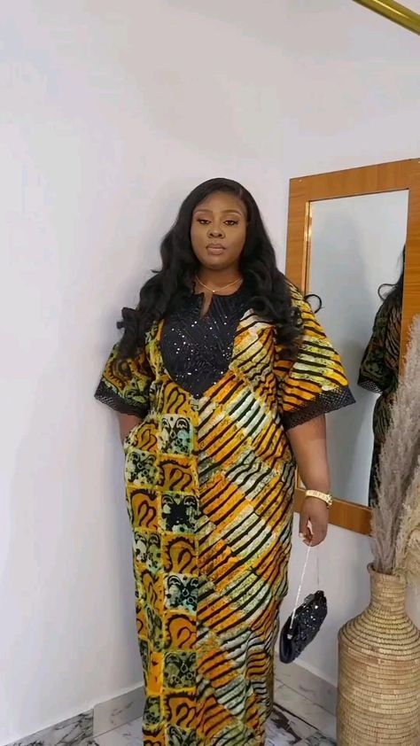 Kampala Kaftan Styles For Women, Latest Bubu Gown Style, Kampala Gown Styles For Ladies, African Maxi Dress Ankara, Boubou Styles For Women, Kaftan Styles, Ankara Dress Designs, Ankara Long Gown, Bubu Gown Styles