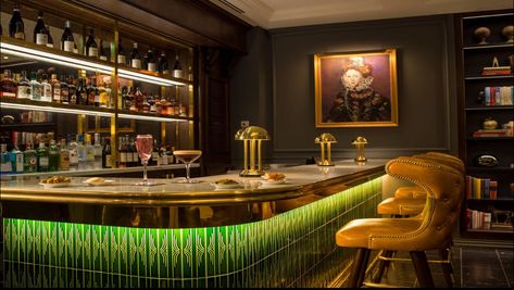 Art Deco Basement, Tiled Bar, Luxury Bar Design, Melrose Abbey, Bar Renovation, Cactus Club, Creole Cottage, Secret Bar, Speak Easy