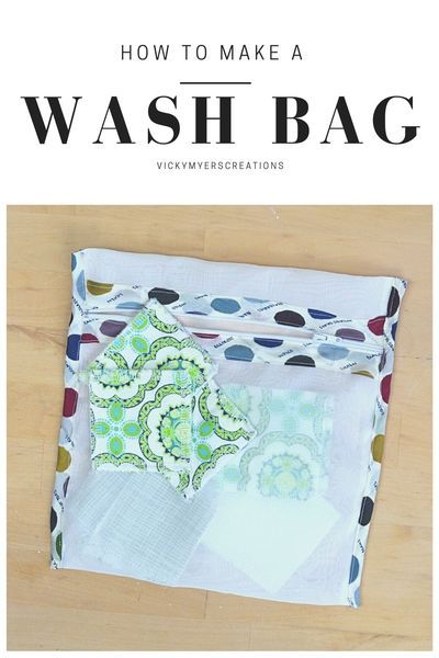 How to make a delicate bag for your washing. DIY Wash Bag with zip - quick and easy sewing project Diy Hanging Toiletry Bag, How To Sew A Laundry Bag, Diy Laundry Bag Tutorials, Mesh Laundry Bag Diy, How To Sew A Wet Bag, Laundry Bags Diy, Diy Travel Laundry Bag, Bag For Wet Clothes, Sashiko Projects