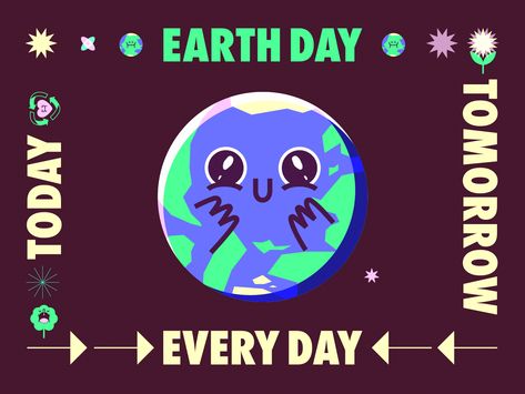 Earth Day Illustration, Earth Day Everyday, Earth Day Posters, Day Illustration, Design And Illustration, Learning Design, Chinese Culture, Love Design, Earth Day