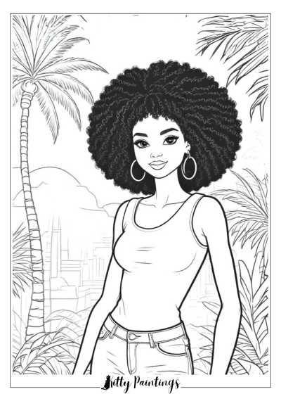 26 Black Barbie Coloring Pages - Free Sheets for Kids and Adults Barbie Colouring Pages, Colouring Pages For Adults Aesthetic, Cool Coloring Pages For Grown Ups, African American Coloring Pages, Free Printable Images, Best Coloring Pages, Coloring Pages For Grown Ups, Interesting Drawings, Birthday Coloring Pages