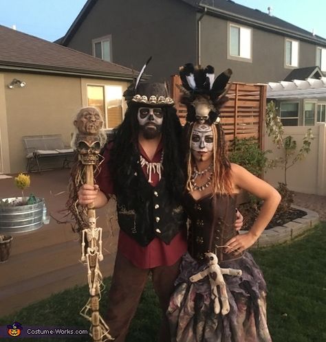 Voodoo Priestess Costume, Witch Doctor Costume, Voodoo Costume, Voodoo Halloween, Best Couples Costumes, Scary Halloween Costume, Witch Costumes, Halloween Makeup Scary, Witch Halloween Costume