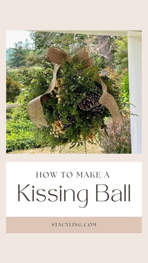 Diy Kissing Ball Christmas, How To Make A Kissing Ball Christmas, How To Make A Kissing Ball, Kissing Balls Christmas Diy, Kissing Balls Christmas, Christmas Kissing Balls, Diy Kissing Ball, Kissing Balls, Kissing Ball