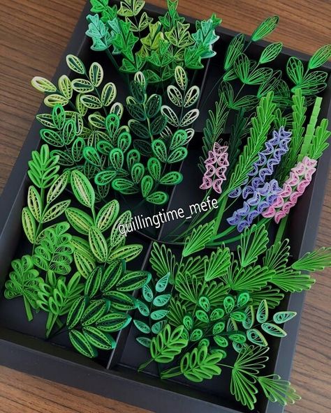 #quilling #quillingart #quilling designe #quilling leaf#quilling leaves#quilling paperart#art work#paperwork#quilling creation#paper… Quilling Leaves Ideas, Quilled Landscape, Paper Quilling Leaves, Quilling Plants, Quilled Leaves, Teknik Quilling, Paper Quilling Ideas, Quilling Leaves, Quilling Templates