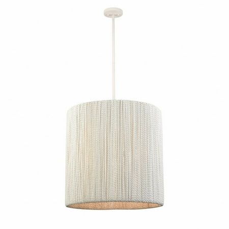 Collection: Sophie, Material: Metal, Finish Color: White Coral, Width: 23", Height: 24", Depth: 23", Lamping Type: Incandescent, Number Of Bulbs: 3, Wattage: 75 Watts, Dimmable: Yes, Moisture Rating: Dry Rated, Desc: The Sophie collection features sculptural shapes made with braided paper rope which adds an organic texture and exudes a soft, diffused light. A white coral finish compliments the design. 23in W x 23in D x 24in H / Item available in white coral / Meets United States UL Underwriters White Rope, White Pendant Light, Light Works, Kitchen Nook, 3 Light Pendant, Elk Lighting, White Coral, Kitchen Island Lighting, Modern Pendant Light