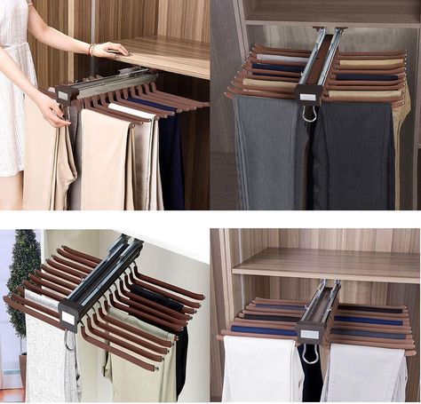 Bar Clothes, Custom Wardrobe, Pant Storage, Steel Wardrobe, Pants Hanger, Bedroom Closet Storage, Pants Rack, Retail Displays, Closet Layout