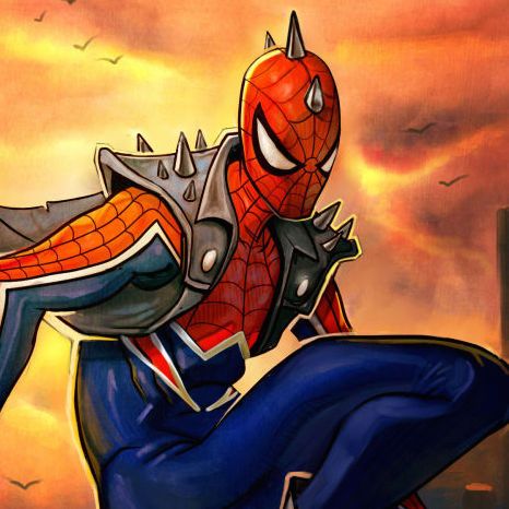 This week, True Believers are introduced to yet another spider totem as Punk Rock Spider-Man enters the anarchy in the Marvel Universe. Spider Punk Graffiti, Spiderman Across The Spider Verse Spider Punk, Punk Rock Spiderman, Old York Spider Punk, Spider Totem, Spiderpunk Guitar, Punk Spiderman, Spider Man Unlimited, Punk Wallpaper