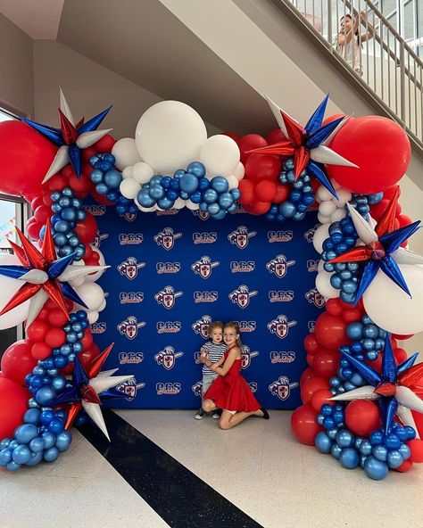 Air Force Balloon Arch, Patriotic Balloon Garland, Veterans Day Balloon Arch, Veterans Day Balloons, Homecoming Balloon Arch, Fourth Of July Balloon Garland, 4th Of July Balloon Decorations, Fourth Of July Balloons, 4th Of July Balloons