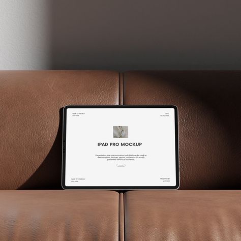 Free iPad Pro on Leather Couch Mockup PSD Free Ipad, Ipad Mockup, Free Mockup Templates, Communication Tools, Free Textures, Leather Couch, Beautiful Typography, App Interface, Mockup Templates