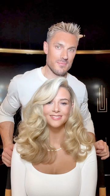 Wedding Hair Down Blowout, Big Wedding Curls, Chris Appleton Hairstyles, Classy Wedding Hair, Chris Appleton, Wedding Curls, Festive Hair, Goddess Hair, Large Curls