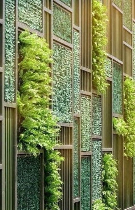 6 Landscaping Ideas to Integrate Your House With Nature - Arch2O.com Vertical Green Wall, Vertikal Garden, Green Wall Design, Vertical Garden Design, Green Facade, Vertical Garden Wall, Vertical Gardening, Vertical Gardens, Inspire Me Home Decor