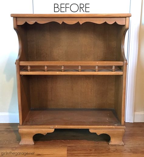 Decoupage Bookcase, Modge Podge On Wood, Diy Decoupage Furniture, How To Decoupage Furniture, Mod Podge Furniture, Decoupage Chair, Refinished Desk, Shelf Makeover, Patchwork Furniture