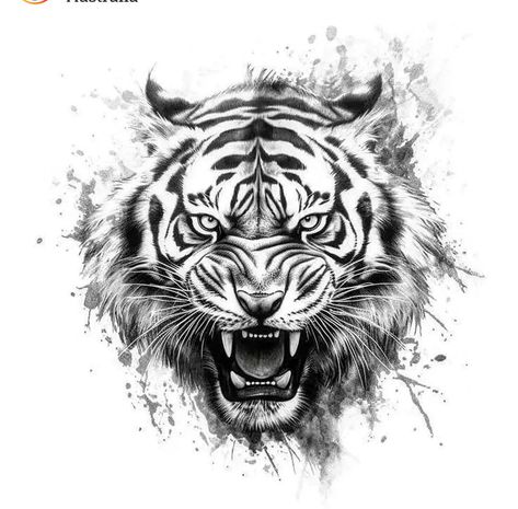 Tiger Face Back Tattoo, Tiger Tattoo Stencil, Tiger Head Tattoo Design, Realistic Tiger Tattoo, Let It Go Tattoo, Tiger Face Tattoo, Tiger Head Tattoo, Tattoo Fixes, Black Panther Tattoo