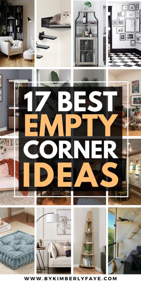 Best Empty Corner Ideas To Liven Up Your Space Corner Table Ideas Living Room, Small Corner Ideas Hallway, Corner Floor Decor, Table In Corner Of Living Room, What To Do With Corners In Living Room, Things To Put In Corner Of Living Room, Small Corners In Living Room, Ottoman Corner Ideas, Empty Corner Living Room Ideas