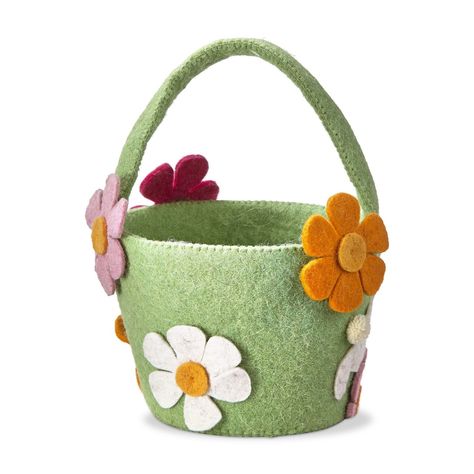 Find the best Easter Baskets for your project. We offer the Easter Felt Bunny and Flowers Easter Basket Green, 7L x 8W x 10H Inches for $26.99 with free shipping available. Felt Easter Basket, Bunny And Flowers, Fabric Easter Basket, Easter Felt, Bunny Easter Basket, Candy Treats, Easter Goodies, Felt Bunny, Easter Shopping