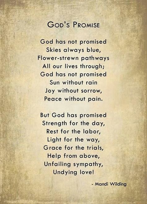 God's Promise... Poems About Gods Love, Gods Promises Quotes, Promises Quotes, Gods Promise, Promise Quotes, God Promises, Christian Poems, God's Promise, Inspirational Poems