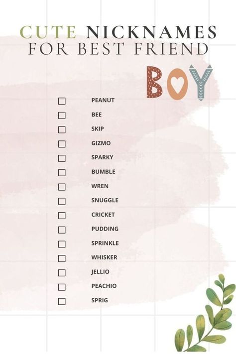 Printable List Of Cute Nicknames for Boy Best Friend Nicknames For Boy Best Friend, Cool Boy Names, Cute Nicknames, Character Personality, 1080p Anime Wallpaper, Unique Baby Names, Boy Best Friend, Name List, Personality Development