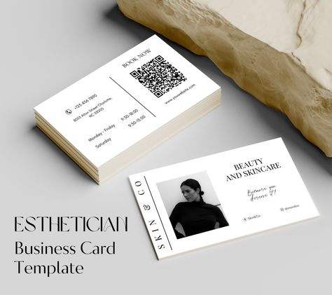 Esthetician business cards, printable templates and branding resources for your esthetician business. Boost your clientele and grow your business with professional marketing. #Marketing_Products_Ideas #Aesthetician_Business_Cards #Business_Card_Design_With_Picture #Business_Cards_Esthetician Business Card Design With Picture, Aesthetician Business Cards, One Sided Business Card, Facial Business Cards, Business Card Esthetician, Business Card Design With Photo, Esthetician Business Cards Ideas, Business Cards Aesthetic, Shop Card Design