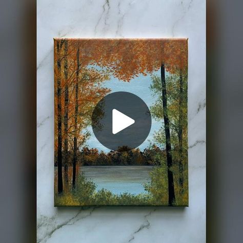 TikTok · Artsy Esme Fall Landscape Painting, Creative Arts Therapy, Fall Landscape, Acrylic Painting Techniques, Espresso Brown, Flower Art Painting, Autumn Landscape, Pumpkin Orange, Pictures To Paint