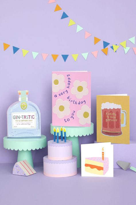 Birthday Cheers, Card Photography, Birthday Card Template, Card Inspo, Birthday Card Ideas, Birthday Cards For Her, Greeting Card Design, Kids Cards, Greetings Cards