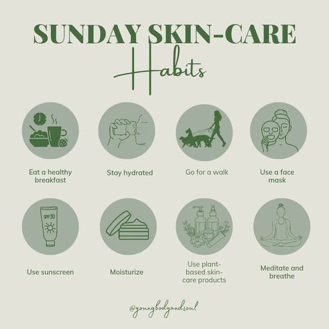 Sunday Skin-Care Habits Sunday Skin Care, Sunday Skincare, Skincare Tips, Body And Soul, Skincare Routine, Skin Care Routine, Self Care, Body Care, Self Love