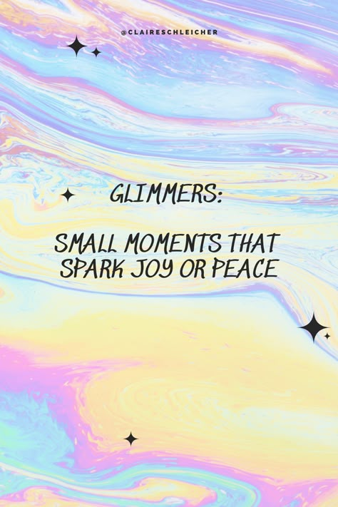 Shifting your mindset from triggers to glimmers helps cultivate a positive outlook in your reality! #positivity #manifestation #positivemindset #bethelight Glimmers Aesthetic, Glimmer Quotes, Positivity Manifestation, Spirit Science, Small Moments, Positive Outlook, Work Ideas, Positive Mindset, A Smile