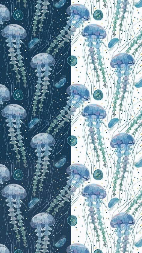 Jellyfish Wallpaper Aesthetic Drawing, Sea Life Aesthetic Wallpaper, Shark Wallpaper, Phone Wallpaper Boho, Wallpaper Collage, Whatsapp Wallpaper, Ocean Wallpaper, Iphone Wallpaper Photos, Phone Wallpaper Patterns