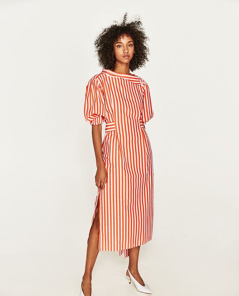 Sustainable Outfits, Summer Work Dresses, Boss Woman, Hunter Bell, Boss Life, Casual Wedding Dress, Striped Midi Dress, Cute Summer Dresses, 2019 Fashion