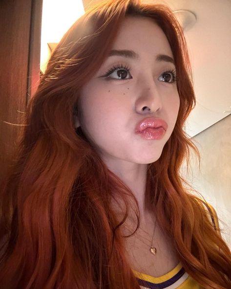 ★ @jenaissante IG update 📸 #HUHYUNJIN #허윤진 Yunjin Kim, Huh Yunjin, Pre Debut, Orange Hair, Ginger Hair, Korean Makeup, K Idols, Instagram Update, Role Models