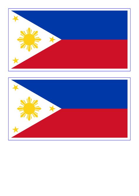 Philippines Flag - Download this free printable Philippines template A4 flag, A5 flag, 8 and 21 flags on one A4page. Easy to use in your designs to make them country specific. Philippine Flag Printable Back To Back, Printable Philippine Flag, Ph Flag, Philippine Flag Wallpaper, Interactive Powerpoint Presentation, Skeletal System Worksheet, Photo Booth Props Birthday, Flag Image, The Skeletal System