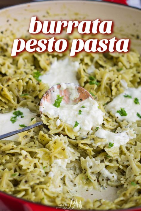 Pesto Pasta With Burrata, Basil Pesto Pasta, Burrata Recipe, Best Pasta Recipes, Basil Pesto, Pesto Pasta, Fabulous Foods, Everyday Food, Parmesan