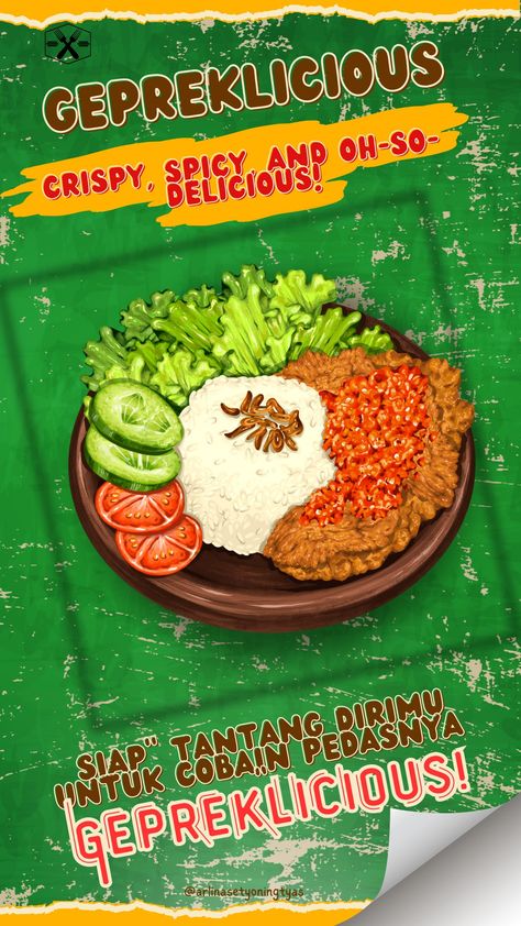 Creative Food Ads Design, Desain Iklan Makanan Kreatif, Ide Usaha Kuliner, Iklan Produk Makanan, Ayam Geprek Food Ads Design, Business Poster, Ads Design, Food Ads, Diy Art Painting, Creative Food, Diy Art, Design, Diy Artwork