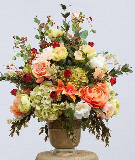 Tuscan Floral Arrangements, Large Floral Arrangements, Large Flower Arrangements, Silk Arrangements, Spring Floral Arrangements, Fall Flower Arrangements, Church Flower Arrangements, Flower Vase Arrangements, Memorial Flowers