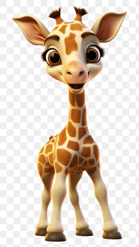 Giraffe Cartoon, 3d Animals, Cartoon Cartoon, Cute Giraffe, Baby Giraffe, Baby Cartoon, Cartoon Character Design, Giraffes, Jungle Animals