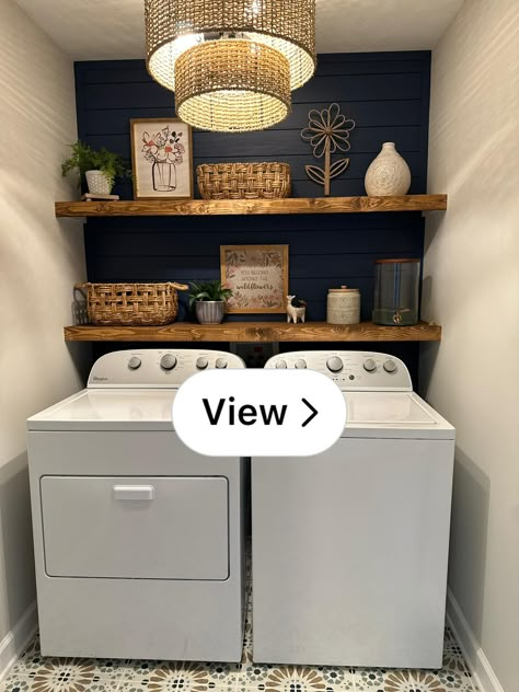 Lemon8 · Dream laundry room? Yes, please! 🙋🏼‍♀️🧺 · @Redhead_Renos Laundry Wallpaper, Laundry Closet Makeover, Laundry Room Decor Ideas, Laundry Room Organization Ideas, Landry Room, Laundy Room, Laundry Room Update, Laundry Nook, Laundry Room Ideas Small Space