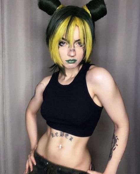 Jolyne Kujo, Hippie Painting, Adventure Art, Makeup Tattoos, Halloween Inspo, Cosplay Makeup, Jojo Bizzare Adventure, Cosplay Outfits, Jojo Bizarre