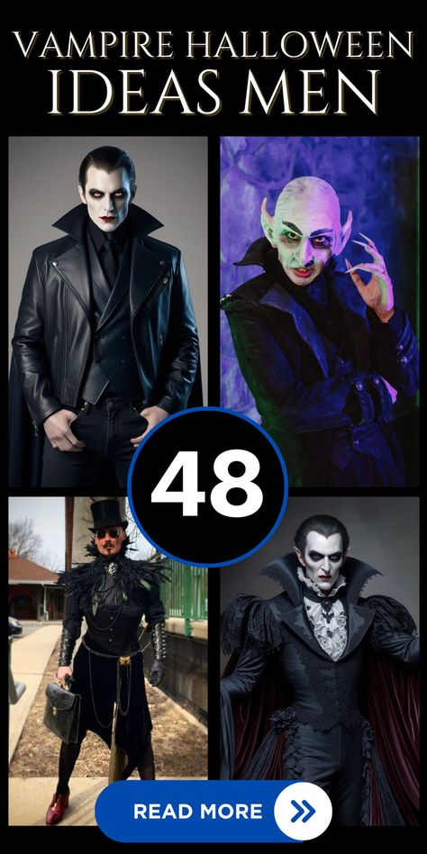 Elevate your Halloween with 48 vampire men costume ideas! Explore spooky and stylish looks to stand out this season. #HalloweenVampire #CostumeIdeas #SpookyStyle Vampire Characters Movies, Vampire Collar Diy, Funny Vampire Costume, Vampire Costume Men Aesthetic, Medieval Vampire Costume, Twilight Vampire Costume, Diy Vampire Costume Men, Men’s Vampire Costume Ideas, Men’s Vampire Costume