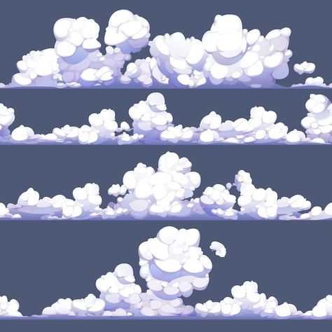 Cloud Images, Cloud Tutorial, Beautiful Cartoon, Cloud Illustration, Watercolor Clouds, Cartoon Clouds, Character Design Girl, Cloud Vector, Pastel Sky